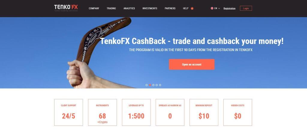 TenkoFX Forex Broker Visión general